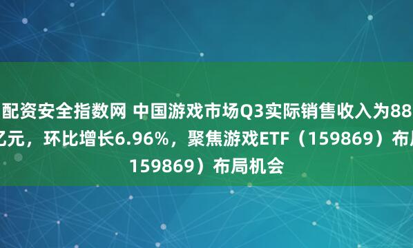 配资安全指数网 中国游戏市场Q3实际销售收入为880.26亿元，环比增长6.96%，聚焦游戏ETF（159869）布局机会